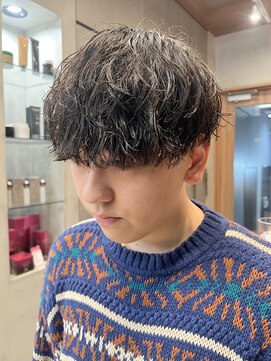 エリマバイフィフス 調布(elima by fifth) 調布メンズパーマルーズパーマシャドウパーマッシュウルフゆるめ