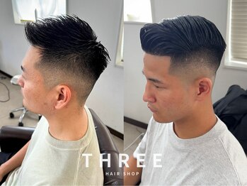 THREE HAIR SHOP【8月上旬 NEW OPEN(予定)】の写真/<理容室>MEN'S*仕事帰りでも通える◎大人男性からも人気で社会人でも挑戦できるツイストスパイラルパーマ*