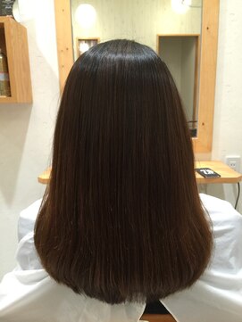 ヘアデザイン ジュリエ(Hair Design Juliet) ツヤ髪ロング マロンベージュAラインボブかきあげ[船橋競馬場駅]