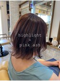 *highlight × pink ash*