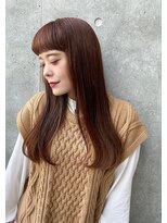 ユアーズ ヘア 恵比寿本店(youres hair) 眉上バンク×ナチュラルストレート