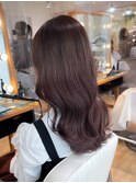 柔らかヘア モテ愛され ピンクベージュカラー