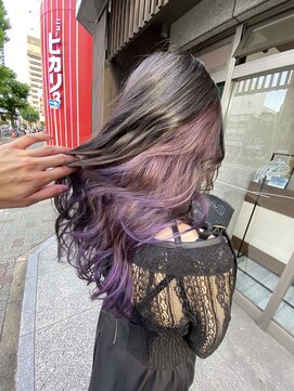ミニム ヘアー(minim hair) 【minim×日比】インナーカラー ピンクラベンダー