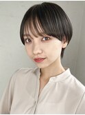 大人かわいいひし形丸み前下がりショートボブ/ガールクラッシュ