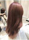 ダブルカラーで叶う　ピンクベージュカラー