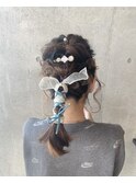 ヘアアレンジxリボン
