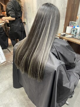 ラフ(LAFF) #バレイヤージュ#グレージュカラー#ボブウルフ#ココアベージュ