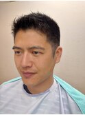 爽やかソフトモヒカン アップバング フェード  ビジネスショート