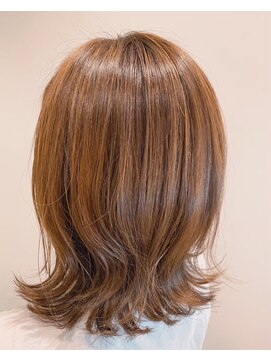 ニシオギ ヴォイス 西荻窪店(nishiogi voice) 似合わせカット×オレンジベージュ