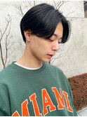 メンズ/MEN'S/マッシュ/センターパート/韓国風/黒髪/モード/渋谷