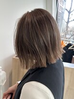 ソワ 錦糸町(soi)&nbsp;ミルクティーベージュ_切りっぱなしボブ_タッセルボブ