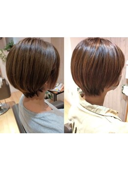 大人女性の為の上品なカラーで、艶感と透明感を演出♪グレイカラーも好みにデザインして楽しめる＊