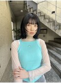 ◎切りっぱなしボブ縮毛矯正ミニボブストレートパーマ