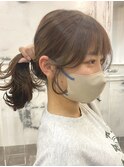 ミルクティーベージュダブルカラーケアブリーチハイライトカラー