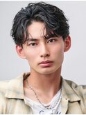 波巻きパーマメンズフェザーパーマパーマツーブロック