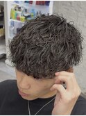 波巻きスパイラルパーマメンズマッシュパーマツイストパーマ