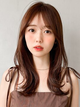 キリ 表参道(kyli) ナチュラルカール小顔カット美髪斜めバングイメチェン艶感