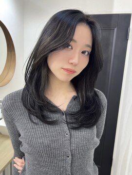 ビビバイベル(BiVi by BHEL) 三重桑名韓国レイヤーカット顔周りレイヤーボブベージュカラー