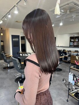 ウールバイレガーレ(uul by Legare/a) グレージュ切りっぱなしボブ前髪ありミニボブミルクティベージュ