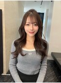 韓国ヘア/ダークグレージュ/無重力パーマ