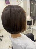 イメチェン/レッドブラウン/フルバング/似合わせカット/本厚木駅