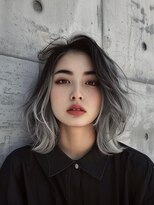 ネハス ナガオカ(nehus.nagaoka)&nbsp;バレイヤージュ/ブリーチ/こなれミディ/アンブレラカラー