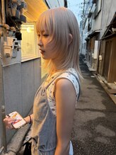 パーク(PARK)&nbsp;ホワイトブロンドレイヤーミディアムハイトーン