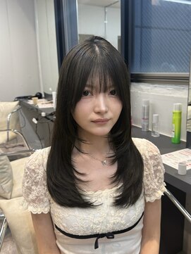 ドットニュー 横浜店(dot.nyu) 【暗めミント×顔周りレイヤー】韓国/韓国ヘア/横浜/横浜駅/