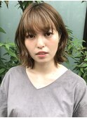 【mee.】 くびれセミディ ミルクティブラウン