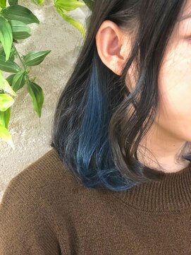 クロック 松井山手店(Clock) 【Clock 川島充喜】大人かわいい耳かけインナーブルー