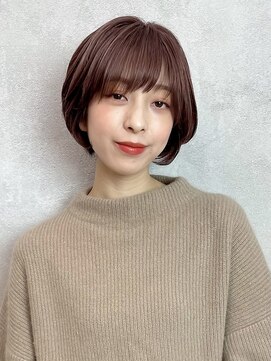 ベック ヘアサロン(BEKKU hair salon) 大人の可愛さ弾けるショートボブ☆柔らかピンクベージュ