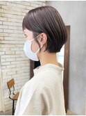 モカブラウンショート_外ハネボブセクションカラー_ba396581