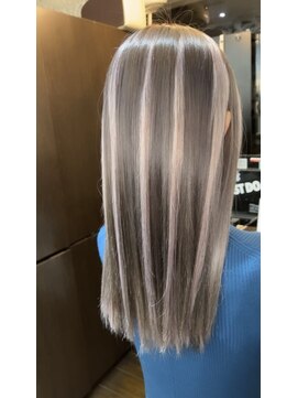 ヘアギャラリーグラス(Hair Gallery glass) カラー＋ロングシ-ルエクステ60cm60枚+エクステカット