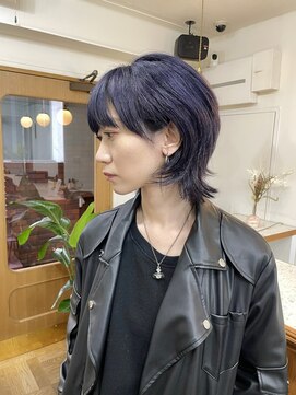 シエン 恵比寿(CIEN) ケアブリーチ/ウルフカット/レイヤーカット/パープルカラー