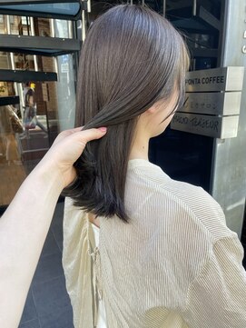 コフィー バイ メルト 吉祥寺(cofy by melt) 【松本咲花】ブリーチなし透明感カラーオリーブベージュ艶カラー
