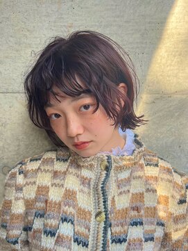 ロンド パルティール 大宮(Lond partir) カールセミディシアカラー姫カットダークアッシュショート