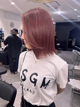 キング 枚方店(K!ng) ハイライトカラーミルクティーベージュケアブリーチダブルカラー