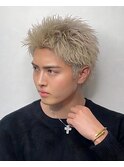 スパイキーショートパーマ/メンズ/刈り上げ/眉毛/ツイスト