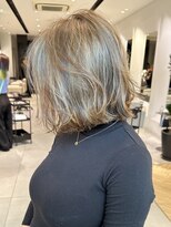 ステアケース 武蔵小杉店(stair:case) 大人かわいいハイライトグレージュバレイヤージュ外ハネボブ