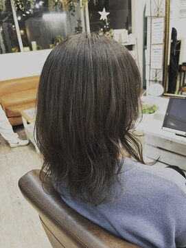 エルズ 大宮店(ailes) 『ブリーチなし』　グレーブラック[大宮/大宮駅/ショートボブ]