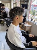 メンズカット アップバング メンズサロン メッシュ