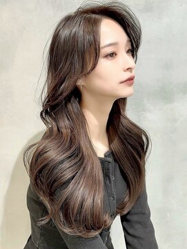 ロンドジェネルーズ 柏(Lond generous) レイヤーカット/顔周り/スモーキーブラウン/ダークブラウン/柏柏