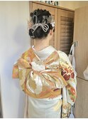 可愛い着物ヘア/和装/成人式/ヘアアレンジ/和泉美佳/荻窪
