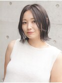 センターパート外ハネボブ