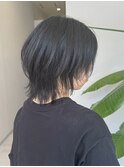 ◎黒髪ナチュラルウルフ×ミディアムレイヤー