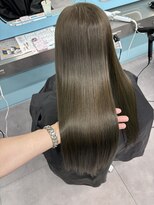 ノー バイ イオエ 西梅田(no. by ioe)&nbsp;ブリーチなしカラー/髪質改善/ミルクティーベージュ/小顔ヘア