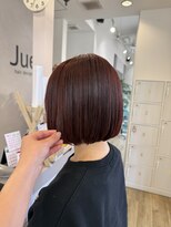 ジュエ ヘアー デザイン(Jue hair design)&nbsp;冬ワインレッドカラー/ワンカラー/レッドカラー/知立/20代