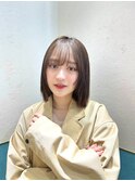 レイヤーボブ/ミルクティーベージュ/髪質改善/顔周り/立川