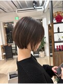 大人かわいい丸みショートボブ
