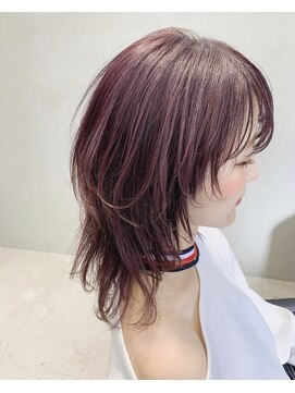 テトヘアー(teto hair) ウルフ　レイヤー　ミディアム　イルミナカラー　トワイライト